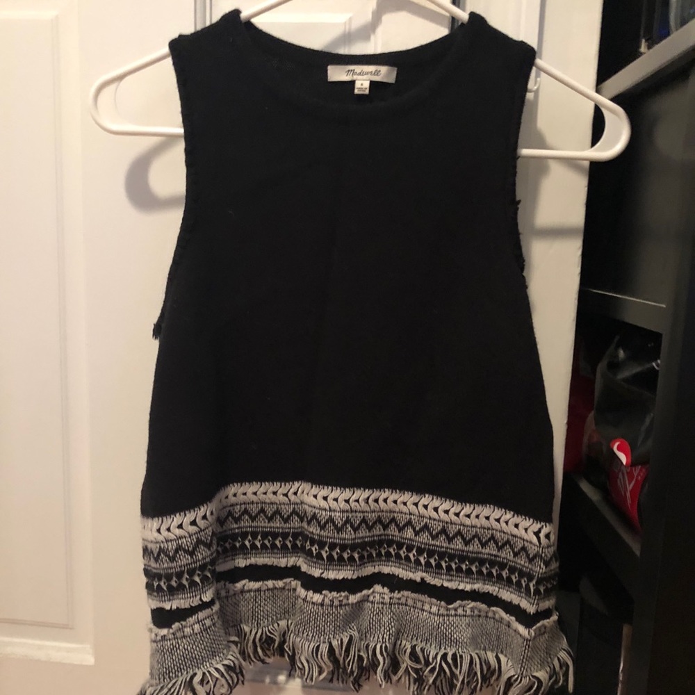 Madewell Sweater Tank / Size S / Black & White